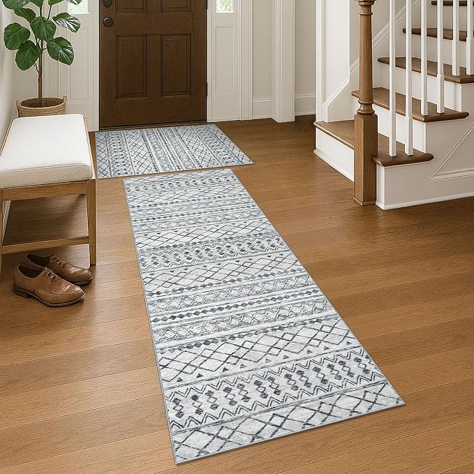 KUTA Moroccan Rugs for Entryway, Non-Slip Washable Ultra Soft Hallway Runner Rug - Image 3