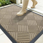 OLANLY Front Door Mat Outside Entrance 35x23, Heavy Duty Sturdy Natural Rubber by OLANLY