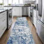 Washable Area Rug 3x14 Entryway Rug: Washable Modern Abstract Soft Thin Rug by FXRHLP