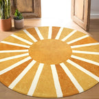 Lahome Boho Round Area Rug - 5Ft Machine Washable Soft Round Bedroom Rugs - Image 7