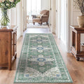 AMADA HOMEFURNISHING 2'6"x10' Washable Area Rug, Low-Profile Entryway Rug by AMADAHOMEFURNISHING