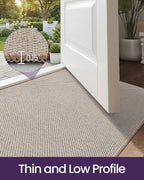 DEXI Ultra Thin Door Mat Indoor Entrance 35x56, Non Slip Rubber Backed Entryway - Image 4