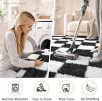 Ophanie Checkered Black & White Rug - Image 6