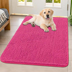 Smiry Dog Door Mat for Muddy Paws 40x32, Absorbent Dirt Trapper, Non-Slip by Smiry