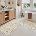 Madane 2-Piece Kitchen Runner Rug Set, Small Area Rug Non-Slip Vintage Door Mat - Image 2