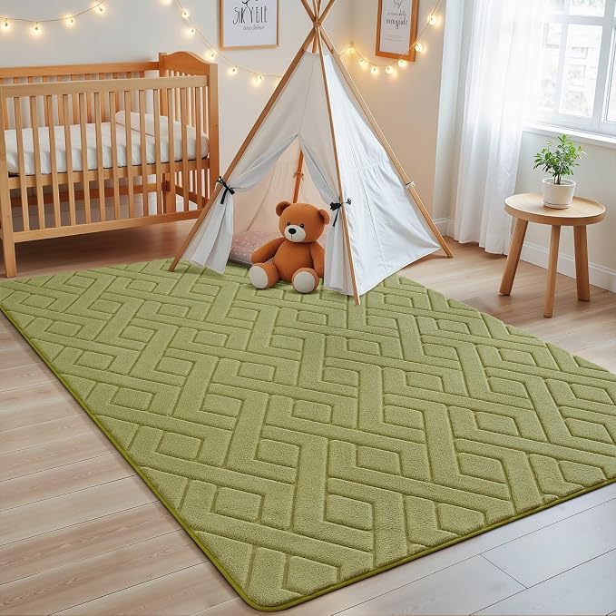 Macgace Ultra Soft Green Area Rug by Macgace