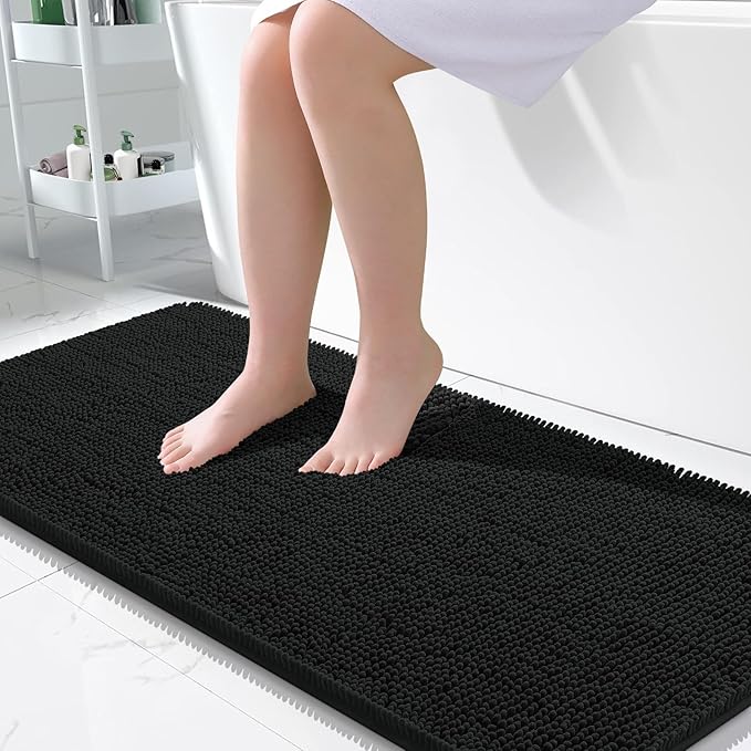 OLANLY Large Bathroom Rugs 50x30, Extra Soft Absorbent Chenille Bath Rugs by OLANLY