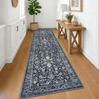KILOCOCO Hallway Runner 3x12 Rug Runner Printed Vintage Floral Washable - Image 3
