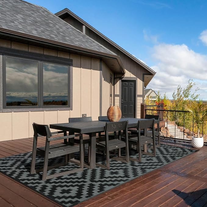 Outdoor Patio Plastic Straw Rug - Image 7