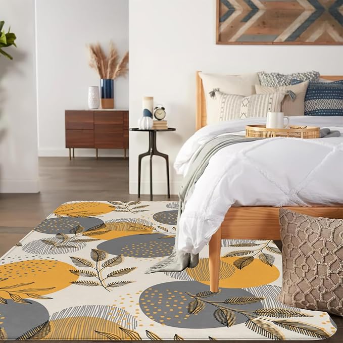 SPUNKER Bohemain Leaves Area Rug 5x7 Rugs - Image 6