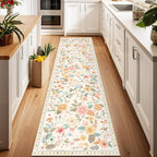 RELEANY Floral 2x6 Area Rugs Washable Print Boho Cute Carpet Non Slip Flower - Image 9