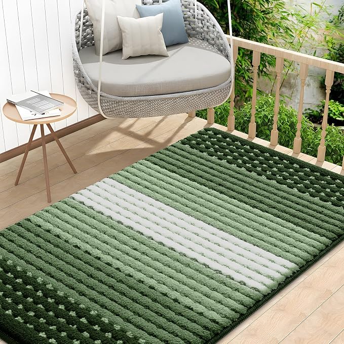 Kitinjoy Indoor Outdoor Door Mat, 48x32 Non-Slip Absorbent Dirt Trapper by Kitinjoy
