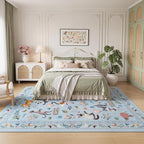 Unirea 5x7 Light Blue Grey Cat Area Rug - Image 3