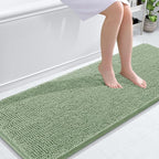 OLANLY Bathroom Runner Rugs 59x24, Soft Absorbent Chenille Bath Rugs, Rubber by OLANLY