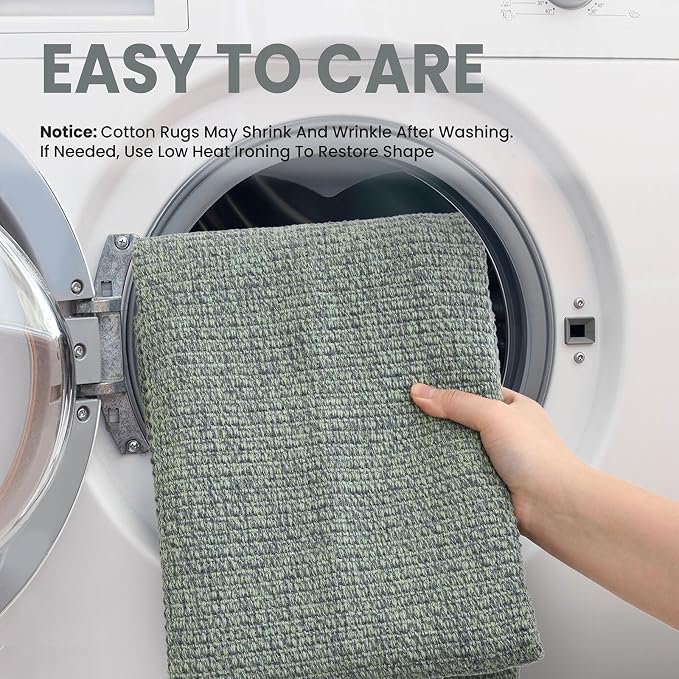 EARTHALL Washable Area Rug 4x6 Ft Non Slip Rugs - Image 3