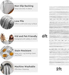 2x10 Runner Rug Machine Washable Non Slip Area Rug Distressed Neutral Moroccan - Image 5