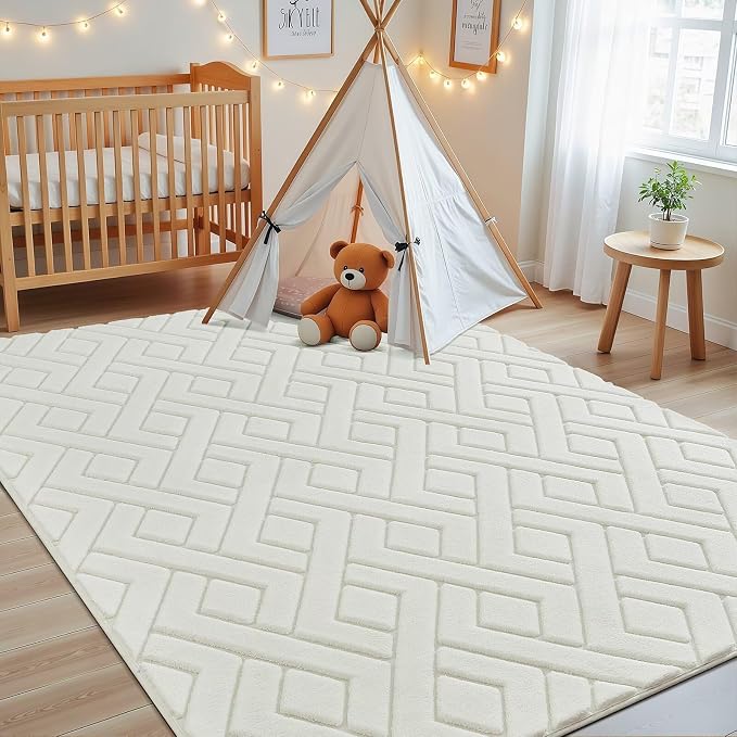 Macgace Ultra Soft Cream White Area Rug - Image 3