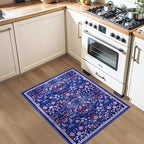 Entryway Rug 2X3 Small Rugs: Floral Washable Door Mat Vintage Soft Low Pile - Image 4