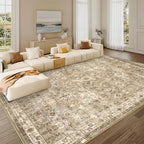 8x10 Area Rug for Living Room-Vintage Farmhouse Boho Floral Neutral Washable - Image 6