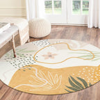 Lahome Boho Washable Round Rugs - 5ft Round Rug Non-Slip Soft Round Rugs - Image 6