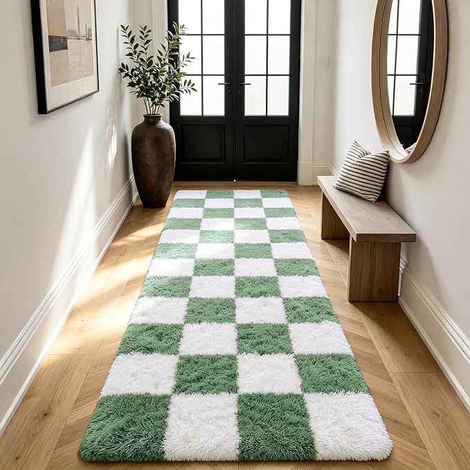 Shag Runner Rug for Bedroom Living Room 2x6 Upgrade Non-Slip Fluffy Soft - Image 4