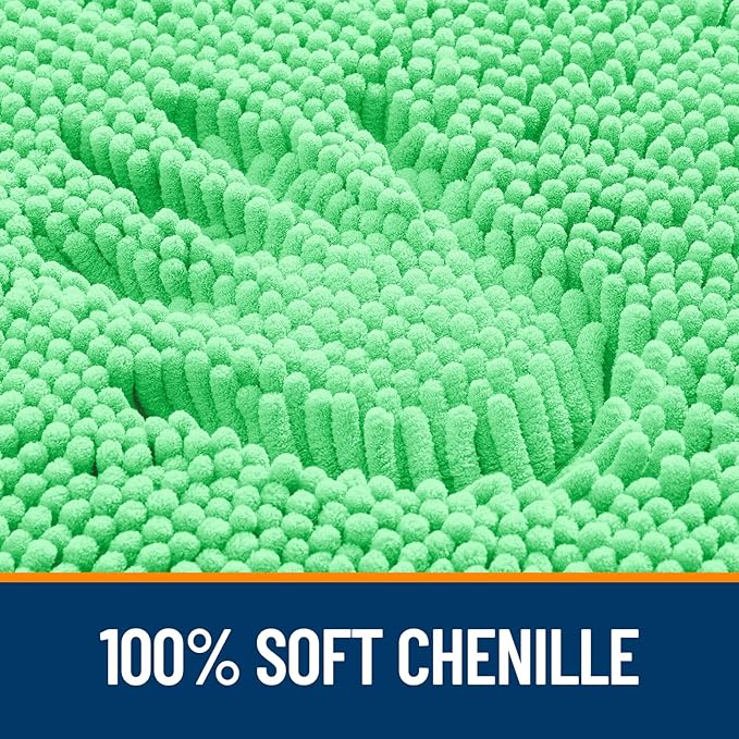 OLANLY Bathroom Rugs 36x24, Extra Soft Absorbent Chenille Bath Rugs, Rubber - Image 3