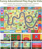 Terrug Kids Rug for Playroom & Classroom, Washable Nursery Carpet, Non-Slip - Image 6