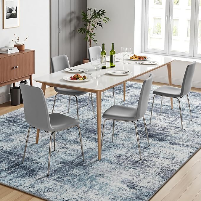 Lofus 5x7 Area Rug for Living Room, Neutral Modern Washable Carpet for Bedroom - Image 3