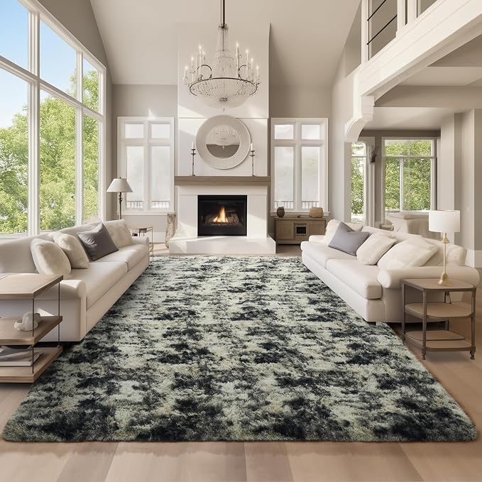 Ophanie 9x12 Black Gold and Grey Area Rugs by Ophanie