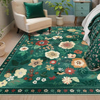 RELEANY Floral 5x7 Area Rugs Washable Print Boho Cute Carpet Non Slip Flower - Image 6