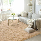 BENRON Fluffy Beige Rugs for Living Room Bedroom 4x6, Soft Plush Fuzzy Shaggy - Image 3