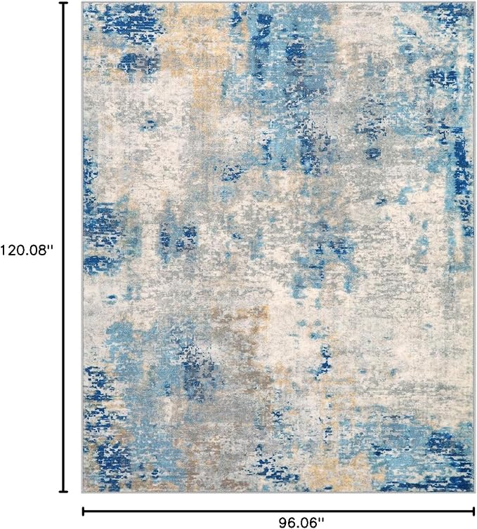Lahome Modern Abstract Living Room Rug, Washable 8x10 Area Rugs - Image 2