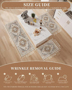 Madane Washable Kitchen Rug Set of 3, Small Area Rug Non-Slip Vintage Entryway - Image 5