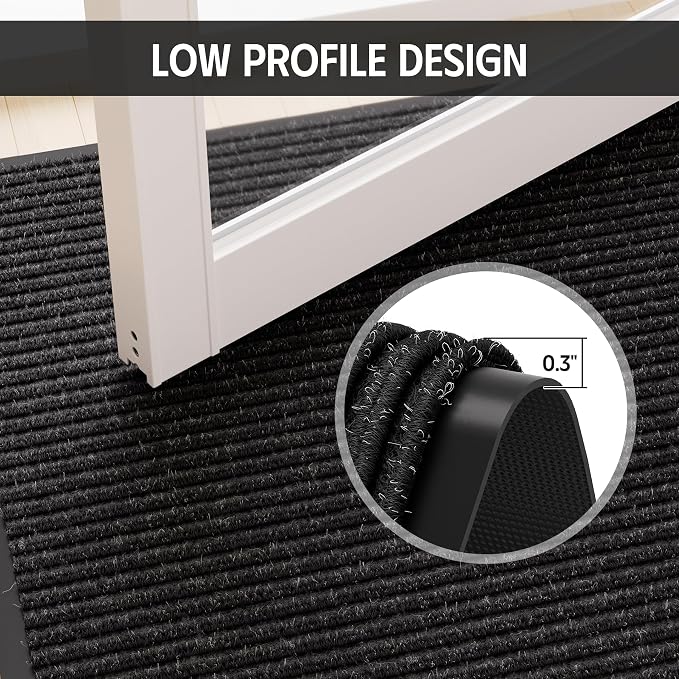 Front Door Mat 35"x23", Heavy Duty Low Profile Door Mat Indoor Entrance - Image 6