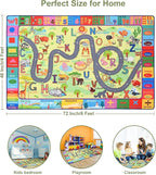 Terrug Kids Rug for Playroom & Classroom, Washable Nursery Carpet, Non-Slip - Image 2