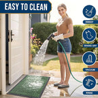 Smiry Front Door Mat Outside Entrance, Heavy Duty Sturdy Natural Rubber Doormat - Image 6