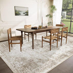 Area Rug 8x10 Washable Rug, Vintage Boho Medallion Rugs Non-Slip Soft Low Pile - Image 3