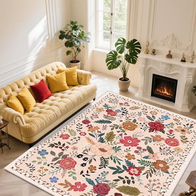 Extra Large 10x14 Area Rug for Living Room, Washable Rugs for Dining Room - Image 2