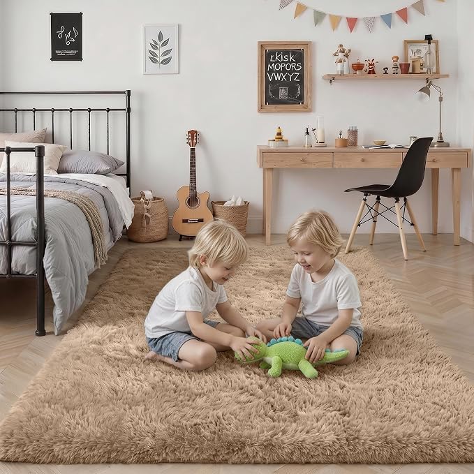 Fluffy 4x6 Area Rugs for Living Room Bedroom: Ultra Soft Shag Rug Non-Slip - Image 7