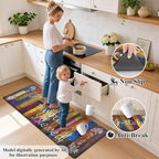 HEBE Anti Fatigue Kitchen Rugs Set of 2, Non Slip Cushioned Kitchen Mats - Image 4