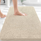 OLANLY Bathroom Rugs 36x24, Extra Soft Absorbent Chenille Bath Rugs, Rubber by OLANLY