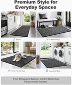 Mibao Front Door Mat Indoor Entrance, Dirt Trapper Welcome Mat - Image 7