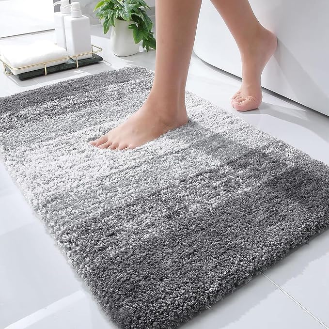 OLANLY Bathroom Rugs Mat 30x18, Extra Soft Absorbent Microfiber Bath Rugs by OLANLY