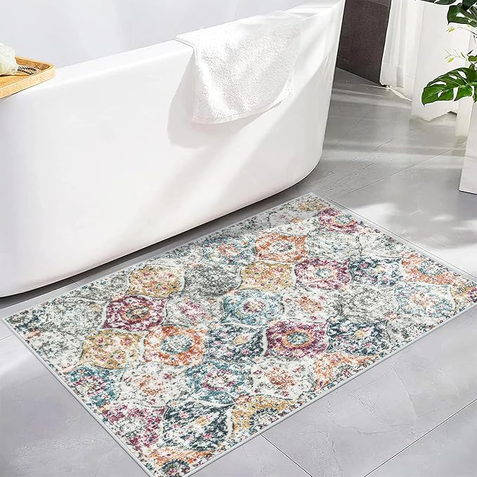 Lahome Moroccan Trellis Entryway Rug, 2x3 Kitchen Rugs Non Slip Washable - Image 5