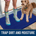 Smiry Dog Door Mat for Muddy Paws 71x46, Absorbent Dirt Trapper, Non-Slip - Image 3