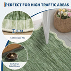 GarveeHome Scalloped Washable Rug 5x7 Area Rugs - Image 6