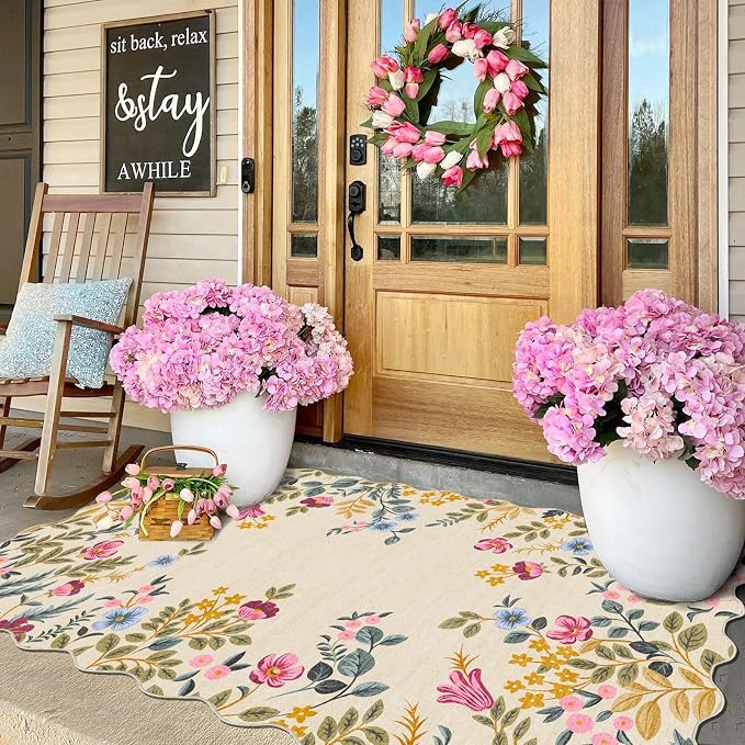 Colorful Floral Entry Rug - Image 4