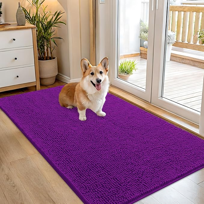 OLANLY Dog Door Mat for Muddy Paws 54x32, Absorbs Moisture and Dirt, Absorbent by OLANLY