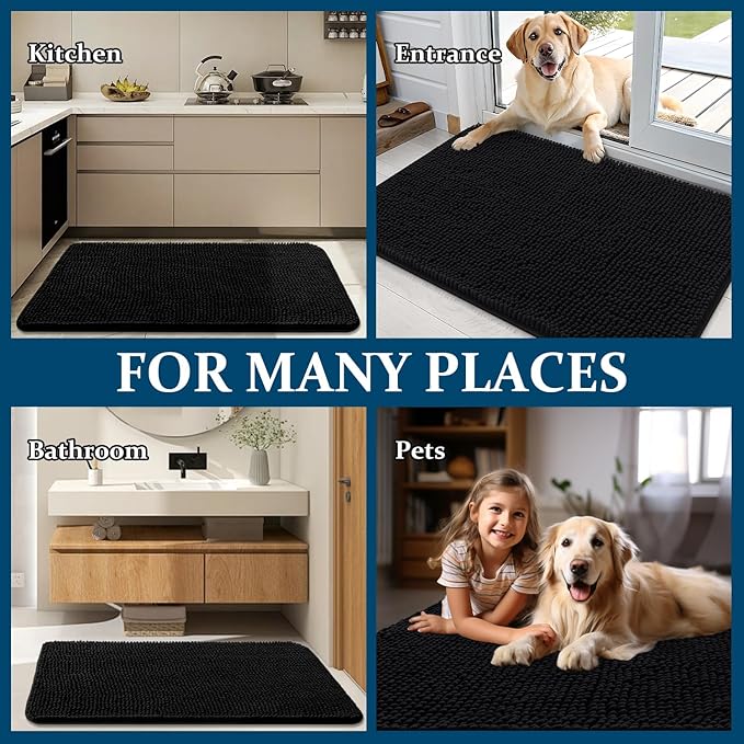 OLANLY Dog Door Mat for Muddy Paws 30x17, Absorbs Moisture and Dirt, Absorbent - Image 8