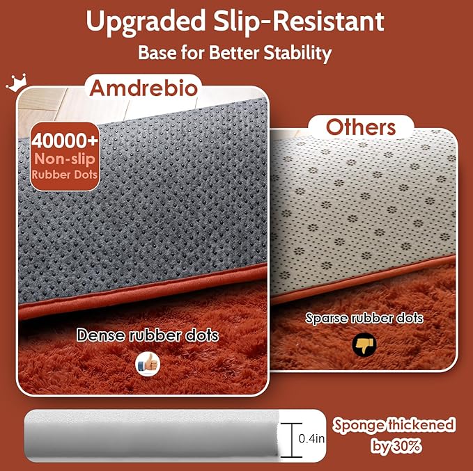 Amdrebio Terracotta Rust Area Rugs - Image 6
